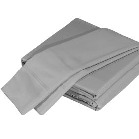 Luxuriously Soft 100% Viscose Derived from Bamboo 4-Piece sheet Set , Oeko-TEX Certified, California King - Silver Gray