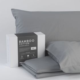 Bamboo Cotton Sheets Soft and Smooth with Viscose from Bamboo Grey King Split Head