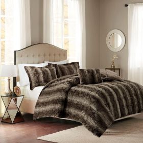 4PC Faux Fur Comforter Set