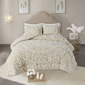 Tufted Cotton Chenille Medallion Comforter Set