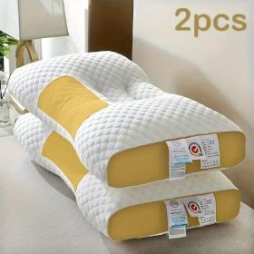 YBZ 3D Knitted Cotton Massage Pillow(2pack) (Color: yellow)